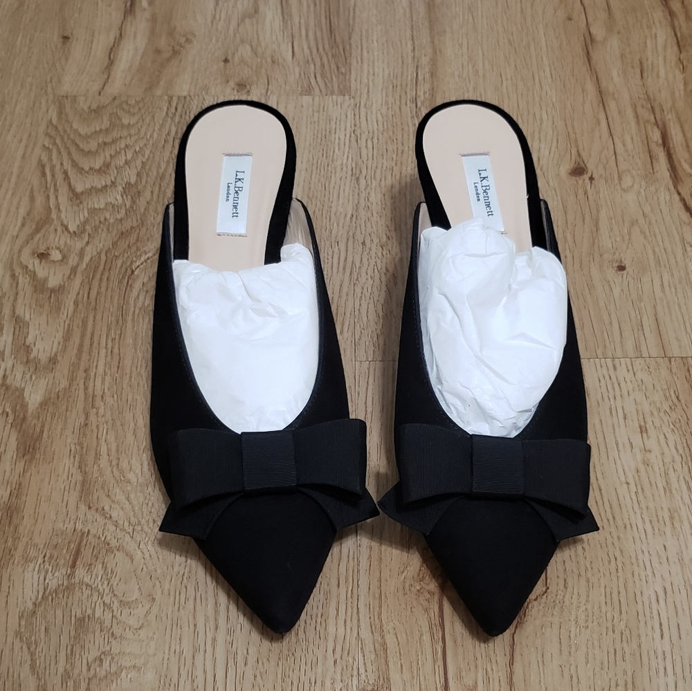 L.K Bennett Seren Black/Bronze Suede/Velvet